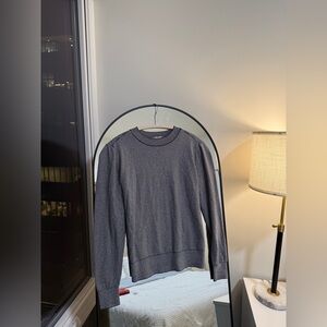 Everlane The Organic Cotton Crewneck Sweater, Navy Striped, XS